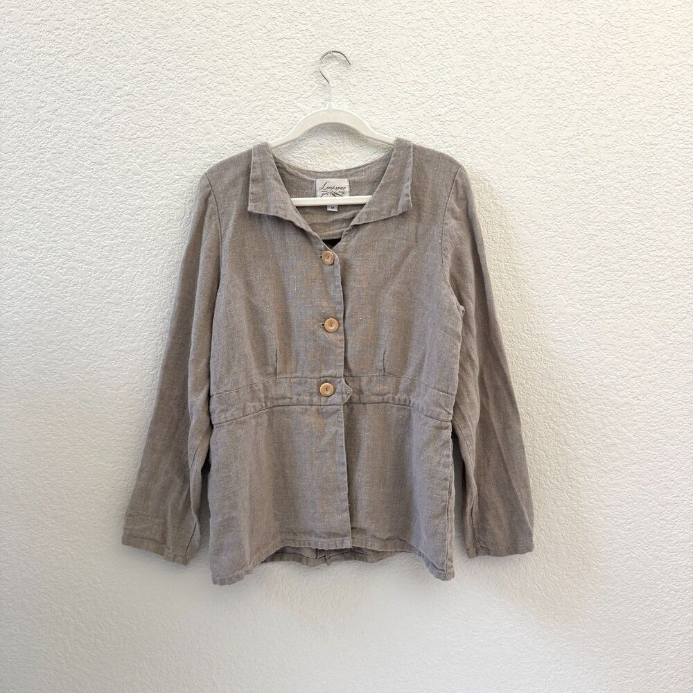 Vintage Linen Blazer Cardigan